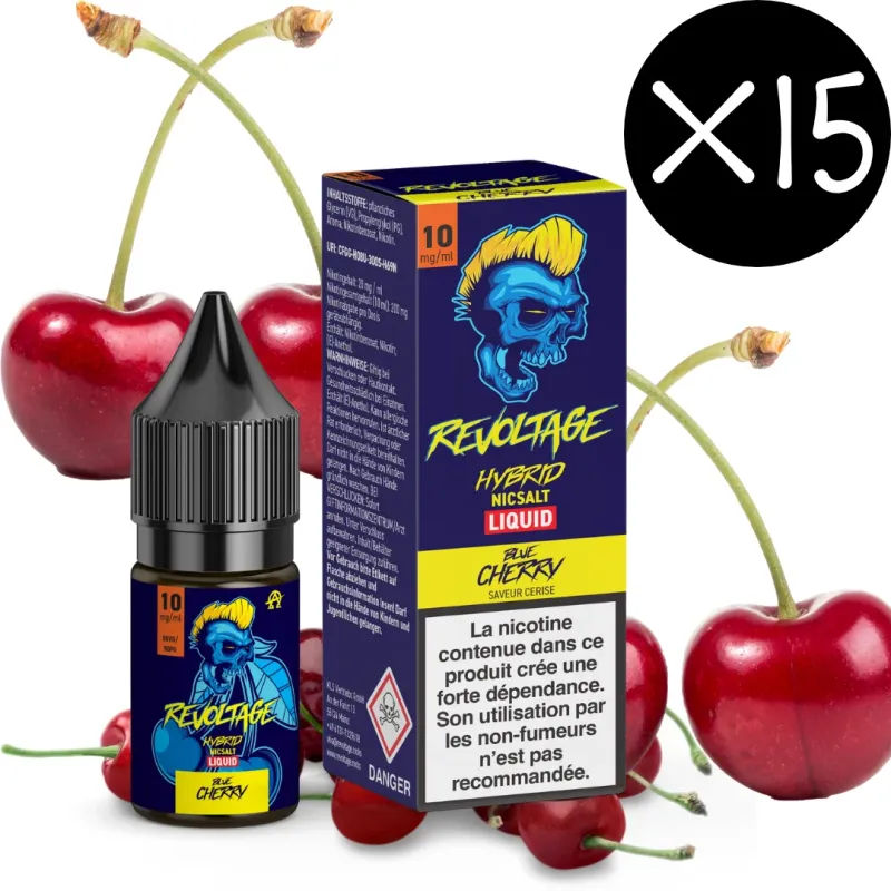 Pack x15 Revoltage - Eliquide 10ml - Cerise