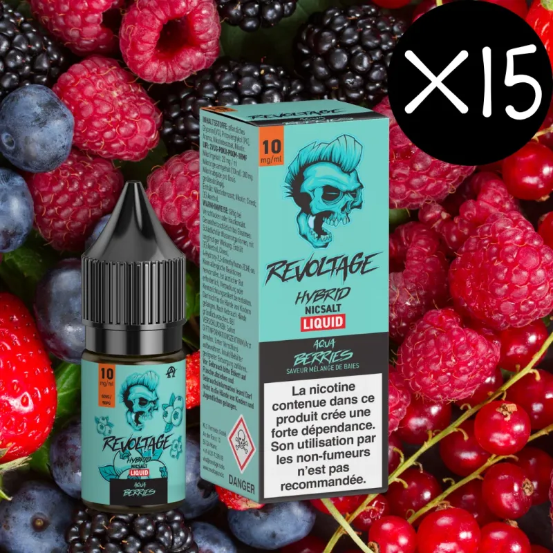 Pack x15 Revoltage - Eliquide 10ml - Baies