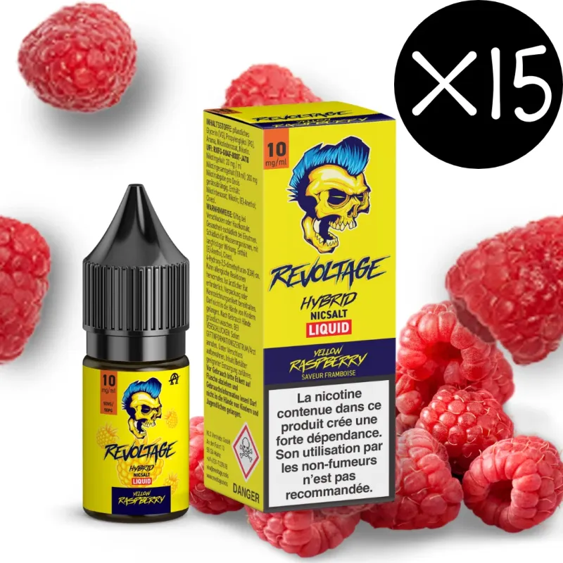 Pack x15 Revoltage - Eliquide 10ml - Framboise