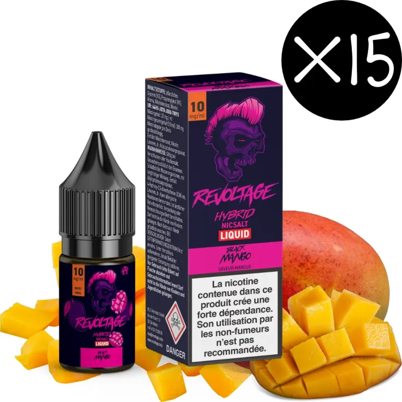 Pack x15 Revoltage - Eliquide 10ml - Mangue