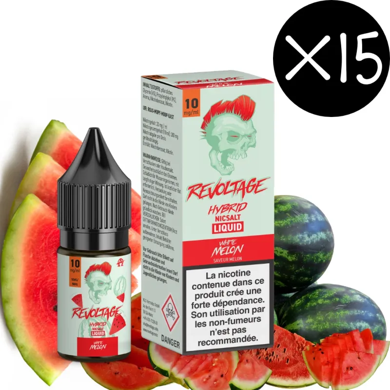 Pack x15 Revoltage - Eliquide 10ml - Melon