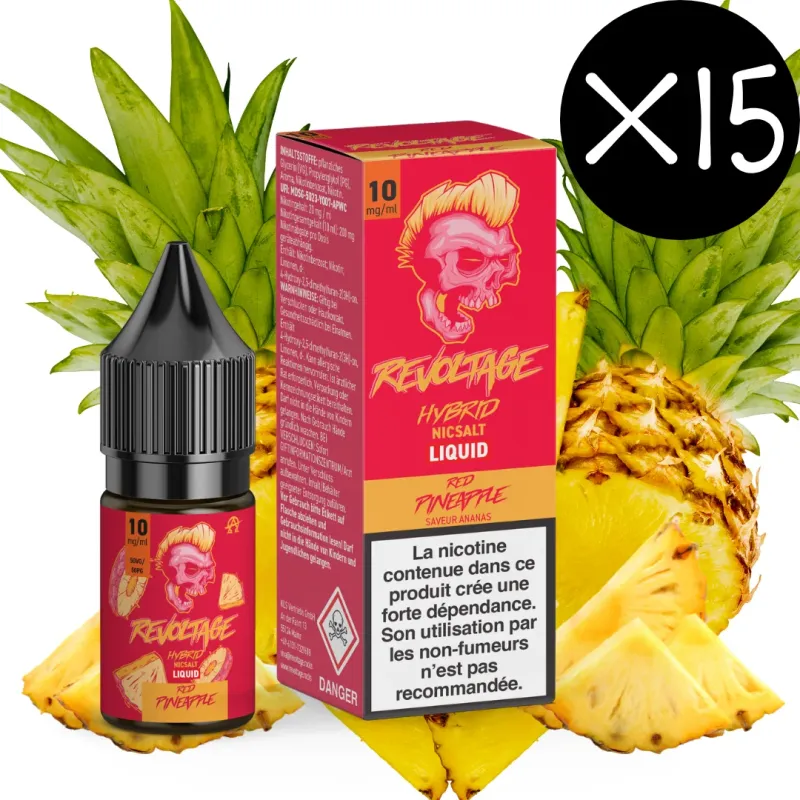 Pack x15 Revoltage - Eliquide 10ml - Ananas