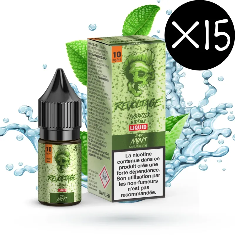 Pack x15 Revoltage - Eliquide 10ml - Menthe