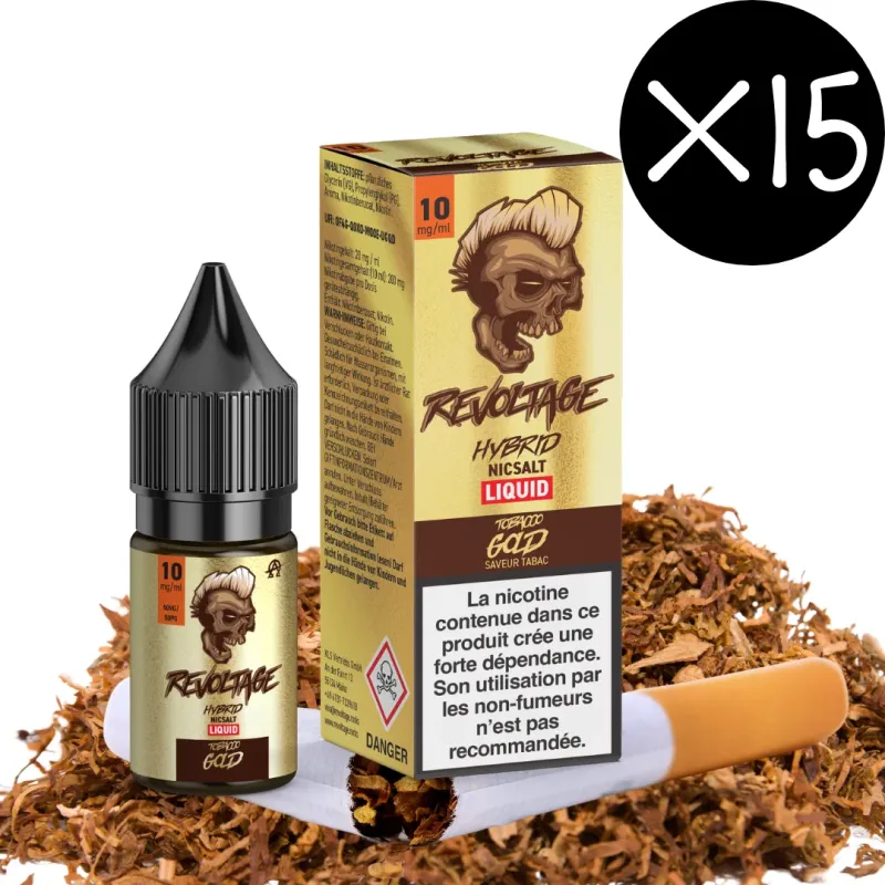 Pack x15 Revoltage - Eliquide 10ml - Tabac