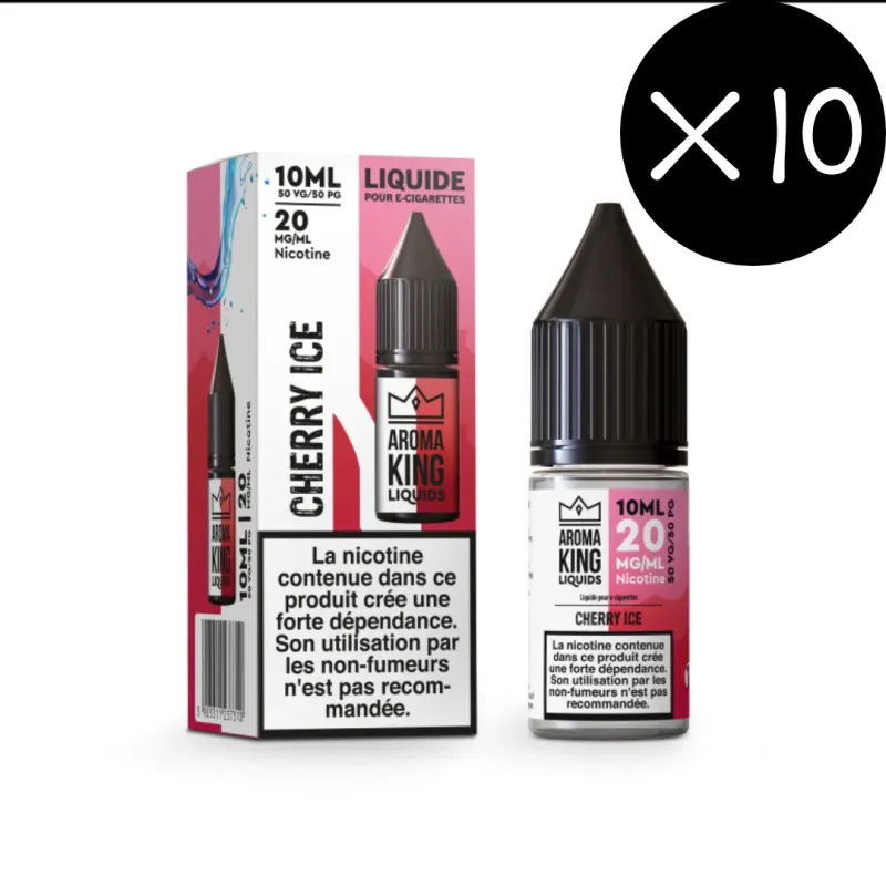 Pack x10 Eliquide 10ml - 20mg - Cerise Glacée