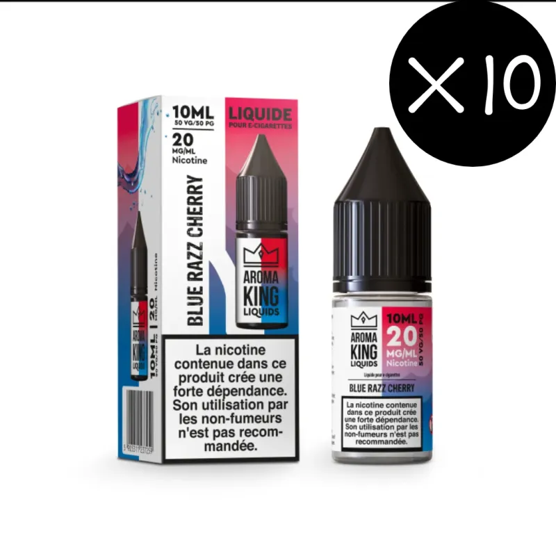 Pack x10 Eliquide 10ml - 20mg - Cerise & Framboise Bleue