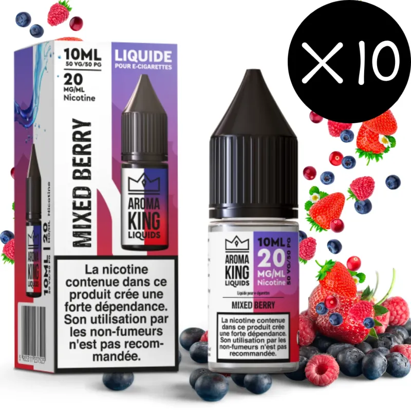 Pack x10 Eliquide 10ml - 20mg - Fruits Rouges