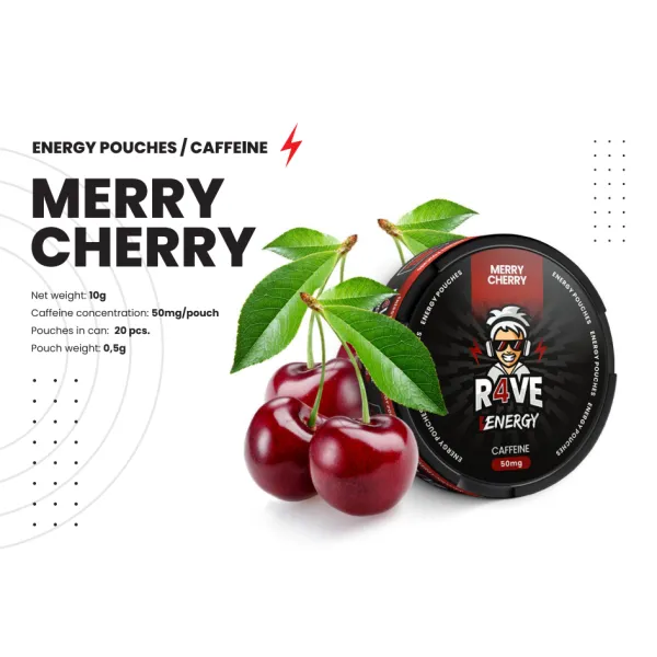 Caffeine Pouches - 50mg - Merry Cherry